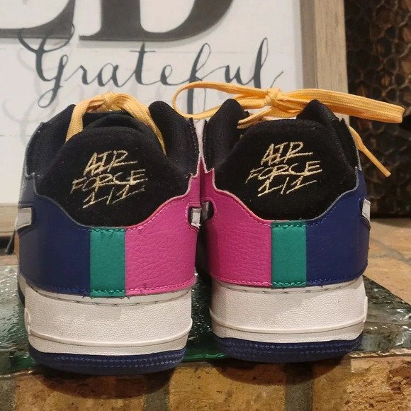 Nike Air Force 1/1 'Black Multi-Color' Mens 10 | Wmns 11.5 #DB2576 001 - Picture 4 of 13